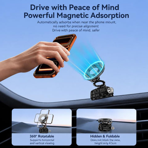 S21 Vacuum Suction Cup Magnetic Car Phone Holder Universal Car Navigation Mount