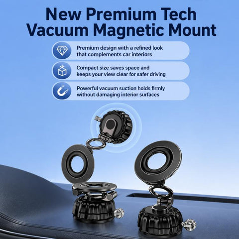 S21 Vacuum Suction Cup Magnetic Car Phone Holder Universal Car Navigation Mount