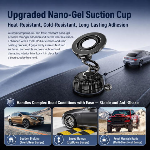 S21 Vacuum Suction Cup Magnetic Car Phone Holder Universal Car Navigation Mount