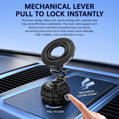 S21 Vacuum Suction Cup Magnetic Car Phone Holder Universal Car Navigation Mount