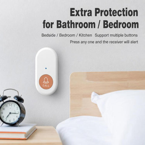 XY-805 Adjustable Volume Wireless Waterproof Doorbell Elderly Call Device, 1 Transmitter + 1 Receiver, 1 Transmitter + 2 Receiver, 2 Transmitter + 1 Receiver