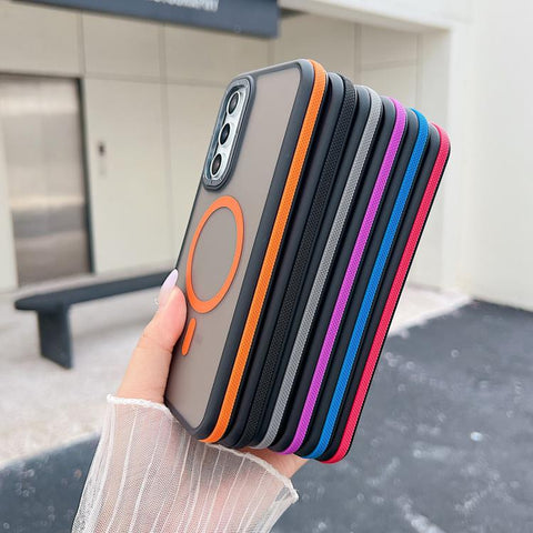 Dual Color Skin Feel Magnetic Phone Case, For Galaxy A55 5G, For Galaxy S23 Ultra 5G