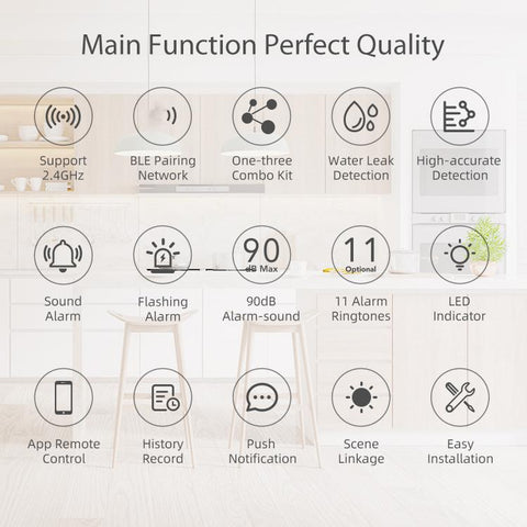 NEO NAS-AB03W1 WS09W3 WiFi Smart Water Leak Alarm Kit