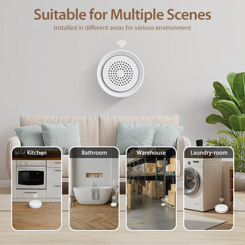 NEO NAS-AB03W1 WS09W3 WiFi Smart Water Leak Alarm Kit