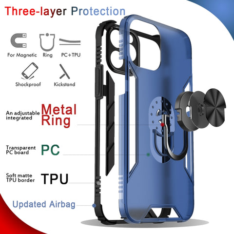 Magnetic Frosted PC + Matte TPU Shockproof Case with Ring Holder, For iPhone 11 Pro, For iPhone 11, For iPhone 11 Pro Max, For iPhone XS / X, For iPhone XS Max, For iPhone XR, For Samsung Galaxy Note20, For Samsung Galaxy Note20 Ultra