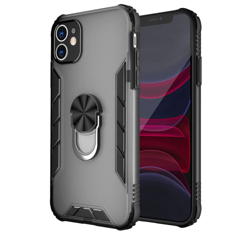 Magnetic Frosted PC + Matte TPU Shockproof Case with Ring Holder, For iPhone 11 Pro, For iPhone 11, For iPhone 11 Pro Max, For iPhone XS / X, For iPhone XS Max, For iPhone XR, For Samsung Galaxy Note20, For Samsung Galaxy Note20 Ultra