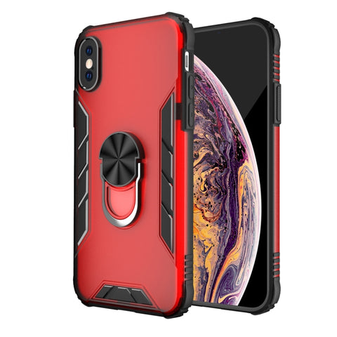 Magnetic Frosted PC + Matte TPU Shockproof Case with Ring Holder, For iPhone 11 Pro, For iPhone 11, For iPhone 11 Pro Max, For iPhone XS / X, For iPhone XS Max, For iPhone XR, For Samsung Galaxy Note20, For Samsung Galaxy Note20 Ultra