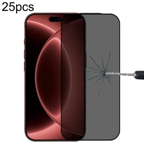 25pcs Dustproof 28-Degree Matte Privacy Tempered Glass Film, For iPhone Duo Outer Screen, For iPhone 18 Pro, For iPhone 18 Pro Max