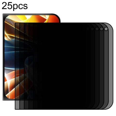 25pcs Dustproof 28-Degree Matte Privacy Tempered Glass Film, For iPhone Duo Outer Screen, For iPhone 18 Pro, For iPhone 18 Pro Max