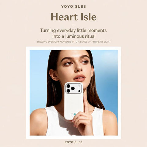 YOYOISLES Heart Island Series Electroplated PC Hybrid PU Phone Case, For iPhone 18 Pro / 17 Pro, For iPhone 18 Pro Max / 17 Pro Max