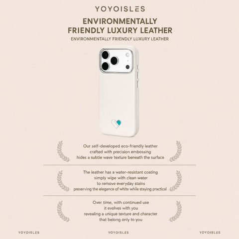 YOYOISLES Heart Island Series Electroplated PC Hybrid PU Phone Case, For iPhone 18 Pro / 17 Pro, For iPhone 18 Pro Max / 17 Pro Max