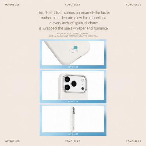 YOYOISLES Heart Island Series Electroplated PC Hybrid PU Phone Case, For iPhone 18 Pro / 17 Pro, For iPhone 18 Pro Max / 17 Pro Max