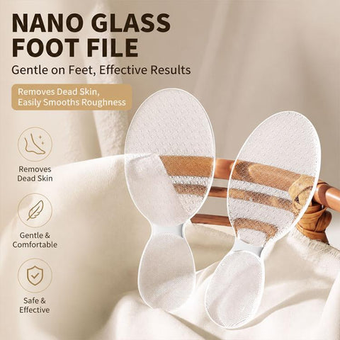 Nano Glass Foot File Manual Pedicure Foot Scrubber for Dead Skin, Rough Dry Feet