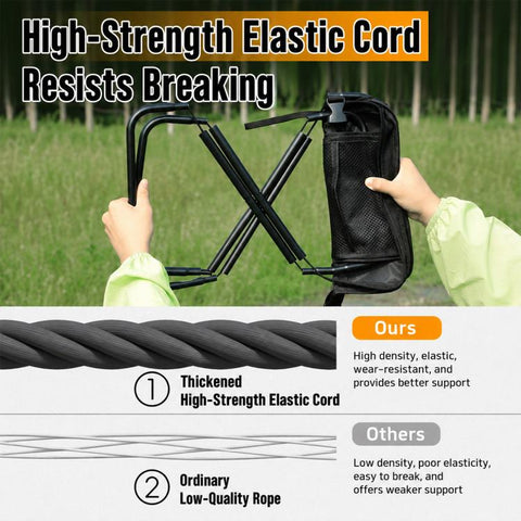 Outdoor Camping Foldable Stool Portable Crossbody Carry Bag
