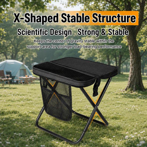 Outdoor Camping Foldable Stool Portable Crossbody Carry Bag