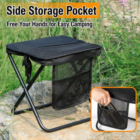 Outdoor Camping Foldable Stool Portable Crossbody Carry Bag