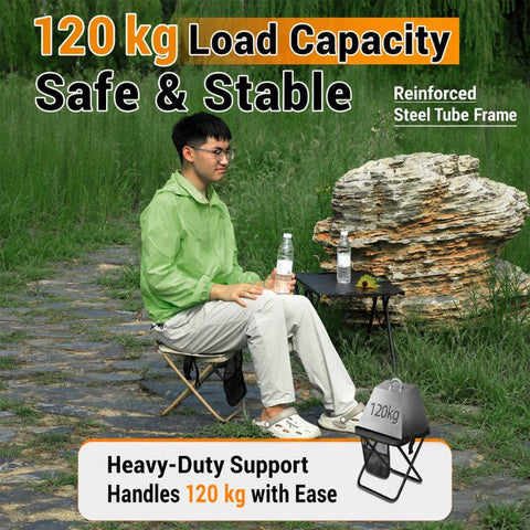 Outdoor Camping Foldable Stool Portable Crossbody Carry Bag