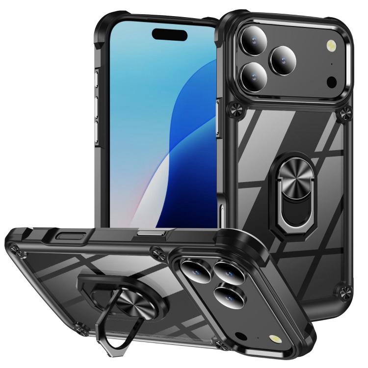 TPU + PC Lens Protection Phone Case with Ring Holder, For iPhone 18 Pro, For iPhone 18 Pro Max, For iPhone 17 Pro