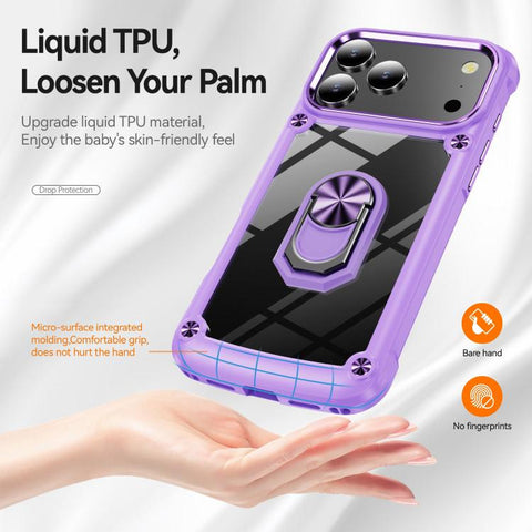 TPU + PC Lens Protection Phone Case with Ring Holder, For iPhone 18 Pro, For iPhone 18 Pro Max, For iPhone 17 Pro