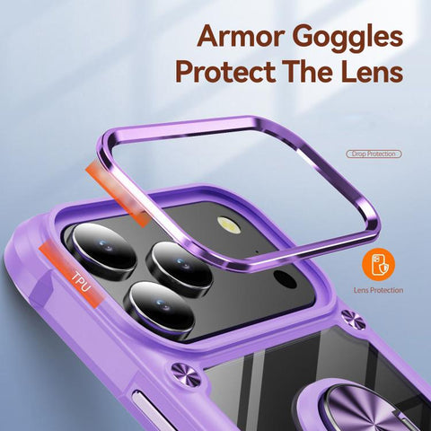 TPU + PC Lens Protection Phone Case with Ring Holder, For iPhone 18 Pro, For iPhone 18 Pro Max, For iPhone 17 Pro