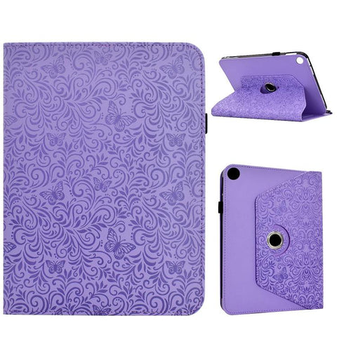 Rotatable Butterfly Embossed Vegan Leather Tablet Case, For Galaxy Tab A11 / A9, For Galaxy Tab A 10.1 2019 / T510