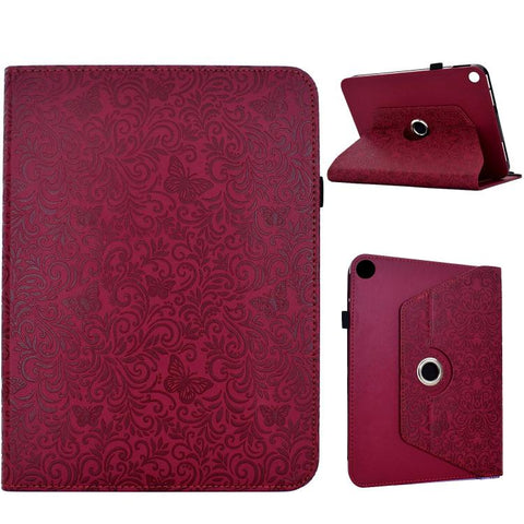 Rotatable Butterfly Embossed Vegan Leather Tablet Case, For Galaxy Tab A11 / A9, For Galaxy Tab A 10.1 2019 / T510