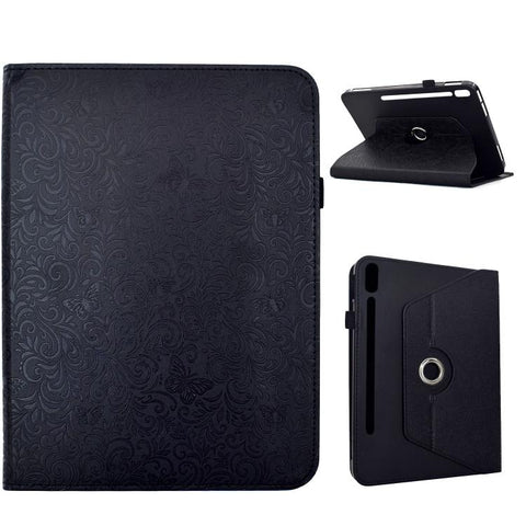 Rotatable Butterfly Embossed Vegan Leather Smart Tablet Case, For Galaxy Tab S12+, For Galaxy Tab A11+ / A9+, For Galaxy Tab S11, For Galaxy Tab S10 FE+, For Galaxy Tab S9+ / S10+ / S9 FE+, For Galaxy Tab S9 / S9 FE / S10                               ...