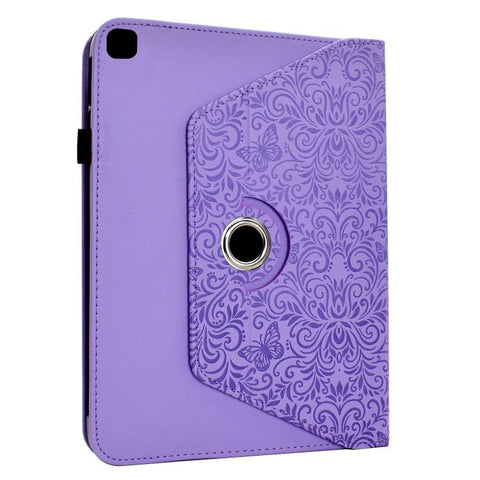 Rotatable Butterfly Embossed Vegan Leather Smart Tablet Case, For Galaxy Tab A7 2020 / T500, For Galaxy Tab S5e 10.5 / T720, For Galaxy Tab A 10.5 / T590, For Galaxy Tab A 10.1 2016 / T580