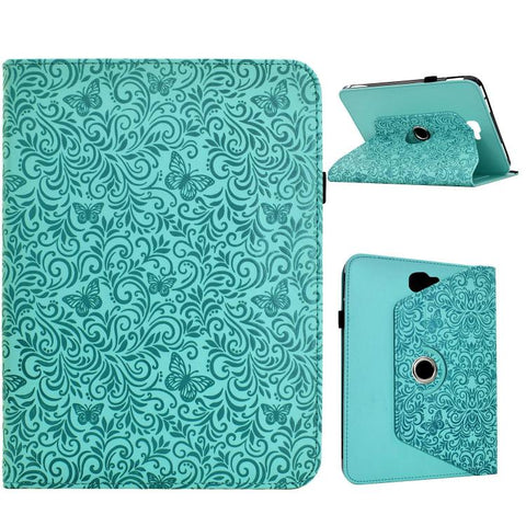 Rotatable Butterfly Embossed Vegan Leather Smart Tablet Case, For Galaxy Tab A7 2020 / T500, For Galaxy Tab S5e 10.5 / T720, For Galaxy Tab A 10.5 / T590, For Galaxy Tab A 10.1 2016 / T580