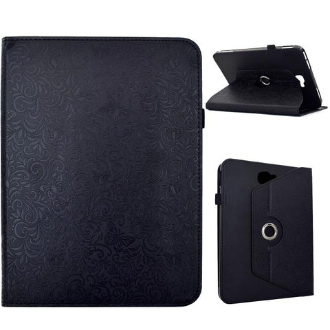 Rotatable Butterfly Embossed Vegan Leather Smart Tablet Case, For Galaxy Tab A7 2020 / T500, For Galaxy Tab S5e 10.5 / T720, For Galaxy Tab A 10.5 / T590, For Galaxy Tab A 10.1 2016 / T580