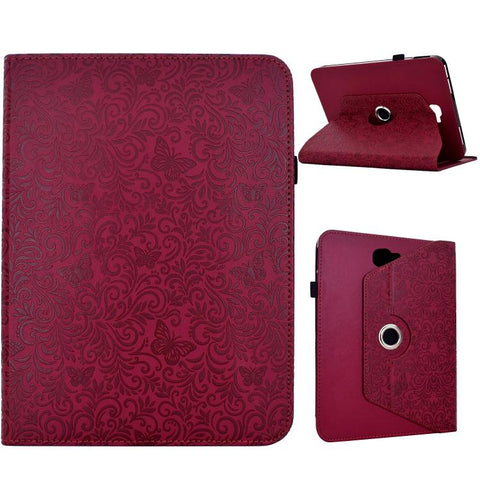 Rotatable Butterfly Embossed Vegan Leather Smart Tablet Case, For Galaxy Tab A7 2020 / T500, For Galaxy Tab S5e 10.5 / T720, For Galaxy Tab A 10.5 / T590, For Galaxy Tab A 10.1 2016 / T580
