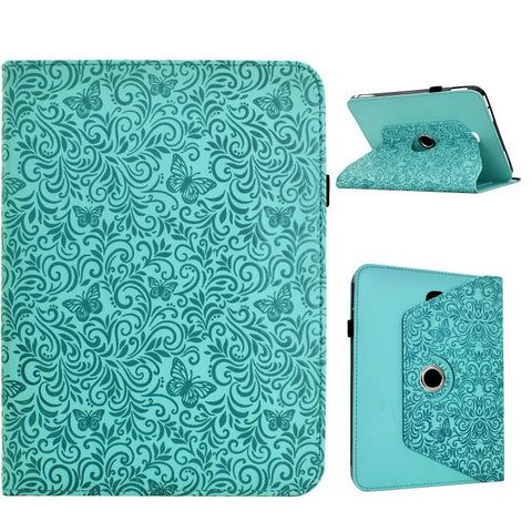 Rotatable Butterfly Embossed Vegan Leather Smart Tablet Case, For Galaxy Tab A7 2020 / T500, For Galaxy Tab S5e 10.5 / T720, For Galaxy Tab A 10.5 / T590, For Galaxy Tab A 10.1 2016 / T580
