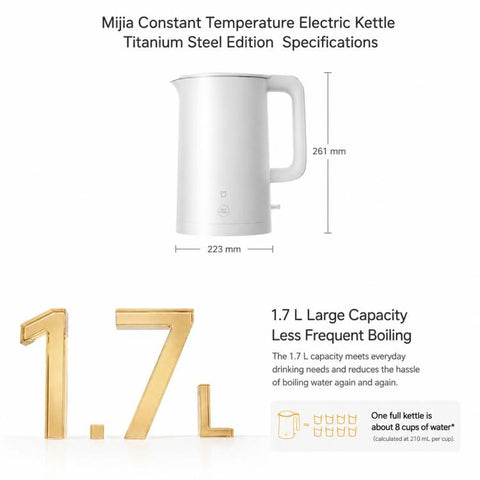 Xiaomi Mijia Constant Temperature Electric Kettle Titanium Steel Version