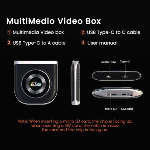 MMB Car Smart Box Wired to Wireless Android Auto CarPlay Adapter, 8GB+128GB Europe / Asia Version, WJAN-Q5H