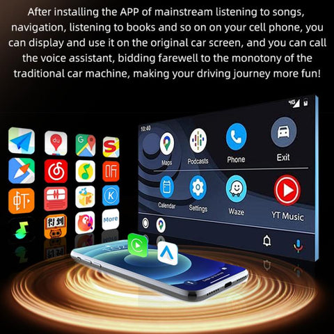 2 in 1 Car Smart Box Wireless Android Auto CarPlay Adapter, ZYD-TAB0S