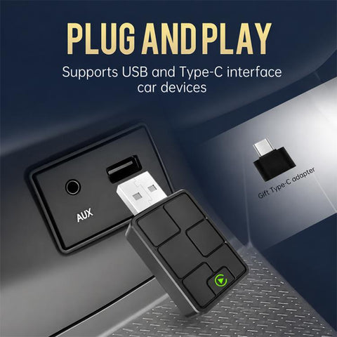 2 in 1 Car mini Smart Box Wired to Wireless Android Auto CarPlay Adapter, ZYD-TAB0C