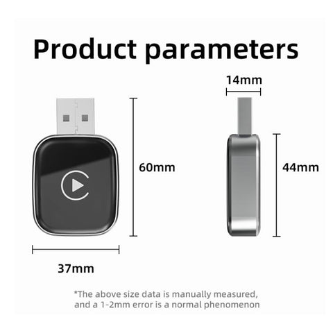 2 in 1 Car mini Smart Box Bluetooth5.4+WiFi6 Wireless Android Auto CarPlay Adapter, ZYD-TAB0P