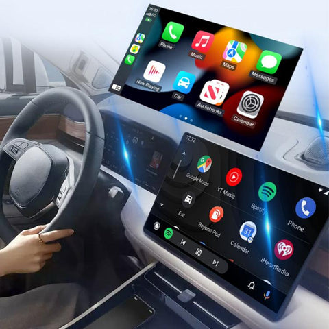 2 in 1 Car mini Smart Box Bluetooth5.4+WiFi6 Wireless Android Auto CarPlay Adapter, ZYD-TAB0P