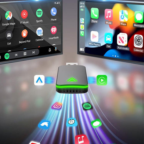 2 in 1 Car mini Smart Box Wired to Wireless Android Auto CarPlay Adapter, ZYD-B113