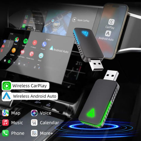 2 in 1 Car mini Smart Box Wired to Wireless Android Auto CarPlay Adapter, ZYD-B113
