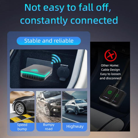 2 in 1 Car mini Smart Box Wired to Wireless Android Auto CarPlay Adapter, ZYD-B113