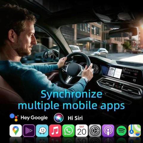 2 in 1 Car mini Smart Box Wired to Wireless Android Auto CarPlay Adapter, ZYD-B113