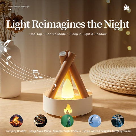 HZ-K12 Sleep-Assist White Noise Campfire Night Light