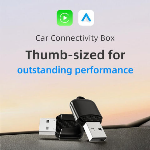 2 in 1 Car Thumb mini Smart Box Bluetooth5.4+WiFi6 Wireless Android Auto CarPlay Adapter, ZYD-B112P