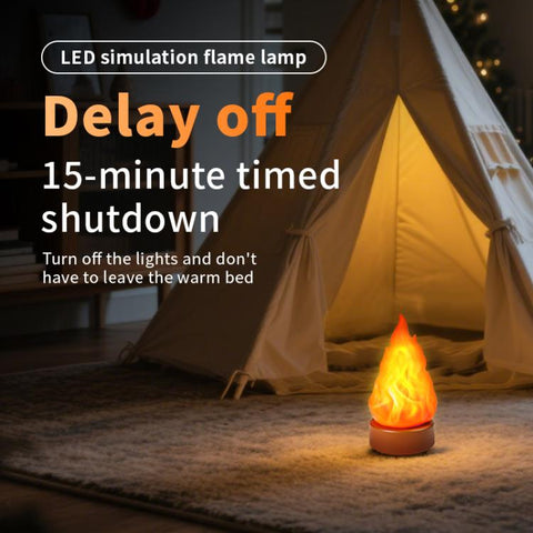 HZ-K03 LED Simulated Flame Lamp Outdoor Camping Decor Light