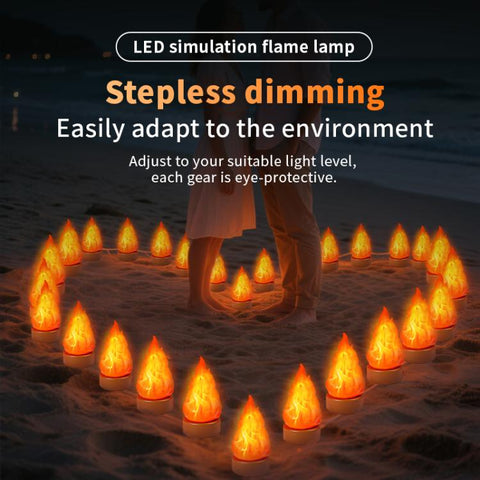 HZ-K03 LED Simulated Flame Lamp Outdoor Camping Decor Light