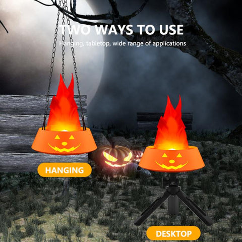 HZ-K02 Rechargeable LED Simulated Flame Lamp Suspended / Desktop Use Design