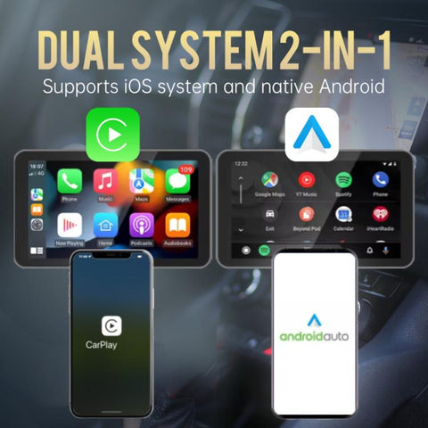 2 in 1 Car mini Smart Box Wired to Wireless 5.8GHz+2.4GHz Android Auto CarPlay Adapter, ZYD-TAB0F