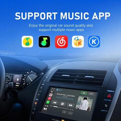 2 in 1 Car mini Smart Box Wired to Wireless 5.8GHz+2.4GHz Android Auto CarPlay Adapter, ZYD-TAB0F
