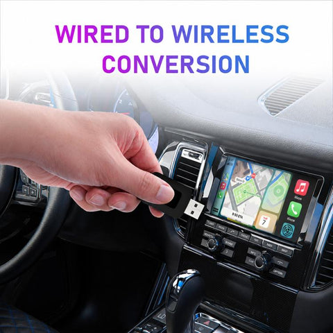 2 in 1 Car mini Smart Box 5.8GHz+2.4GHz Wireless Android Auto CarPlay Adapter, ZYD-TAB0A
